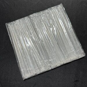 💥SALE💥 50 Pack Reusable Hard Plastic Clear Straws 10.25 inch Tumbler Straws